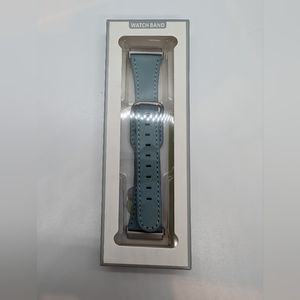 NIB Leather Watch Band - Fitbit Sense/Fitbit Versa 3 - Light Blue